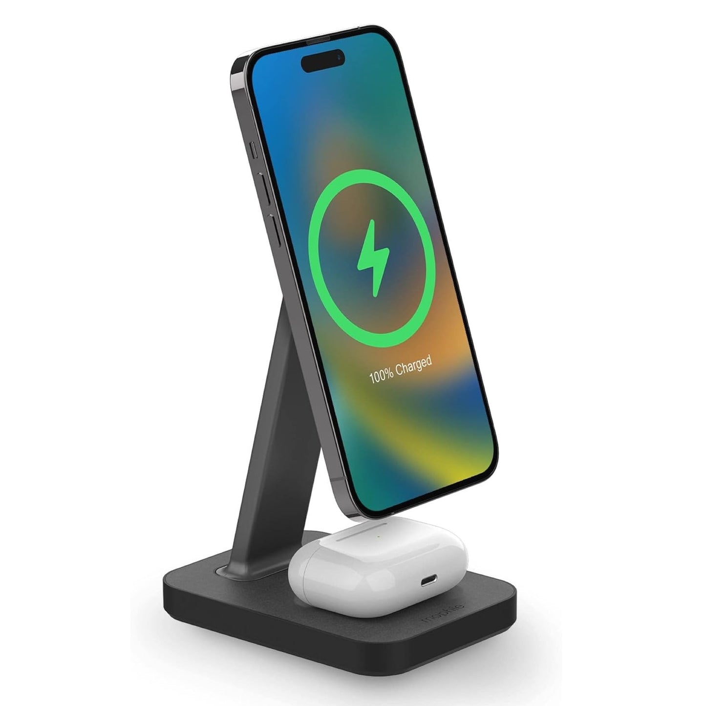 Mophie Snap+ 15W Wireless Charging Stand & Pad with MagSafe Compatibility Black