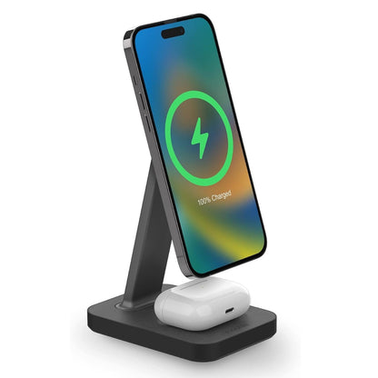 Mophie Snap+ 15W Wireless Charging Stand & Pad with MagSafe Compatibility Black
