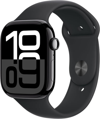 Apple Watch Series 10 GPS 46mm Aluminum Case Black Sport Band M/L Black MWWQ3LWA