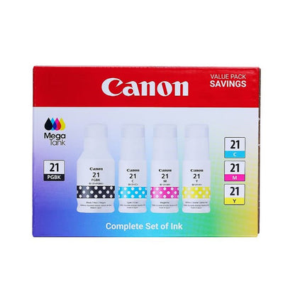 Canon GI-21 Four Color Ink Bottles 4526C005AA