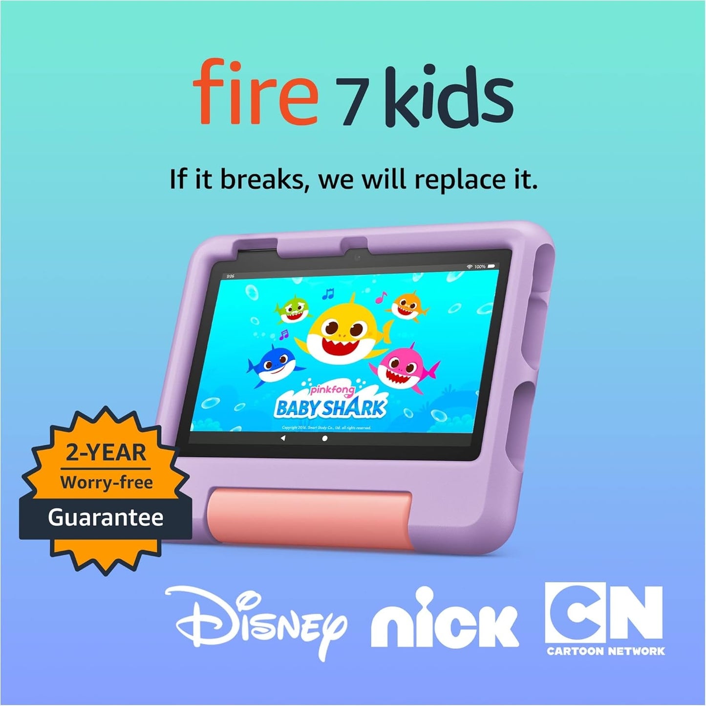 Amazon Fire 7 Kids 7" Tablet (2023) 16GB Amazon Kids+ Purple B0C8BZ7QG7