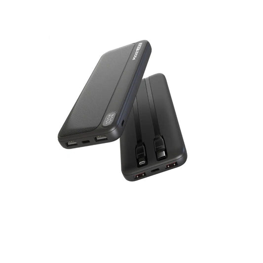 Pocket Juice - Endurance 10K Portable 10000 mAh Power Bank and Charger with USB-C and Light-n-ing Cables
