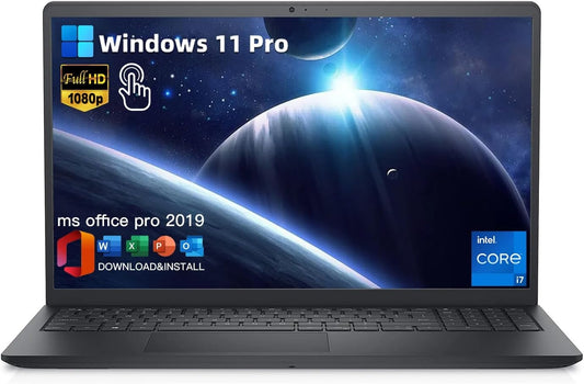 Dell Inspiron 15 15.6" 2K Touchscreen Laptop Intel Core i7 1255U 16GB 1TB - Carbon Black, Anti-glare, Up to 9 hrs battery I3520-7896BLK