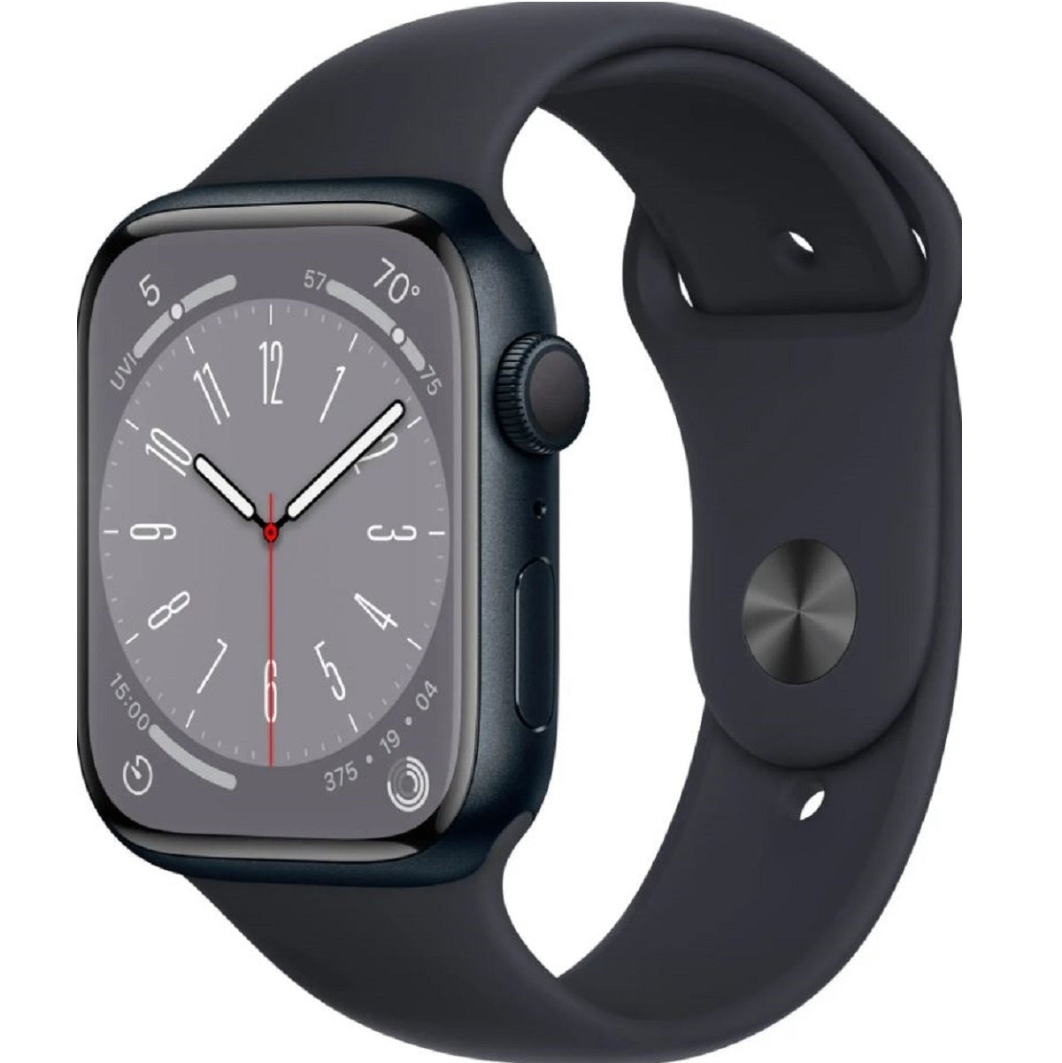 Apple Watch Series 8 45mm Aluminum Case Midnight Sport Band M/L (2022) MNUL3LL/A