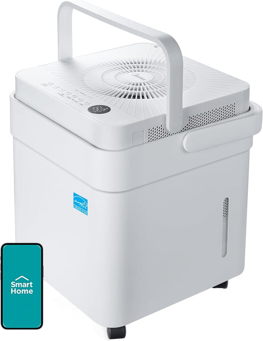 Midea Cube 3.17-Gallon 20 -Pint 2 -Speed 1500 Sq. Ft Dehumidifier Wi-Fi Connected ENERGY STAR Certified White MAD20S1QWT