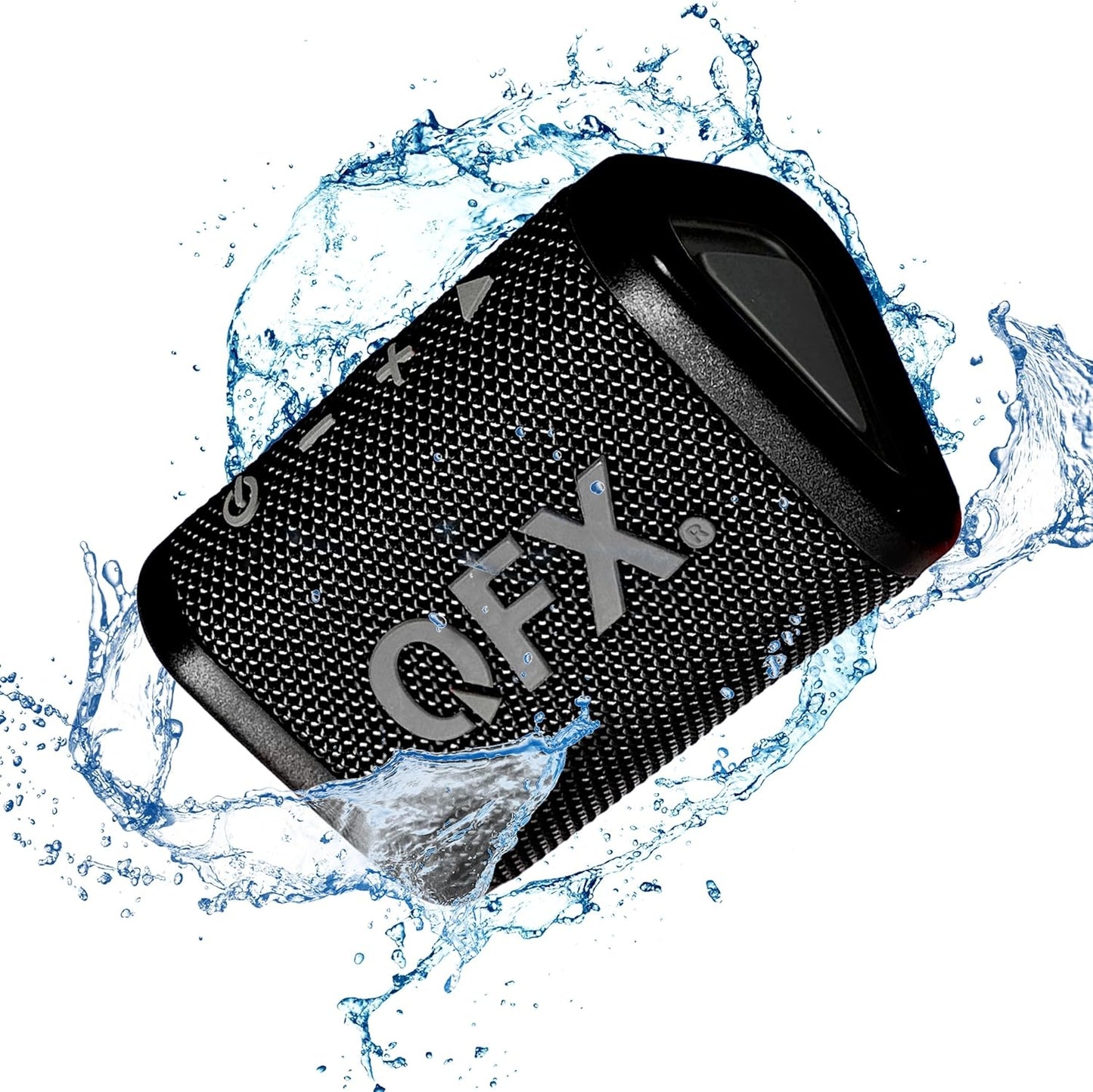 QFX BT-ZX0 Mini Speakers - IPX7 Waterproof Portable Bluetooth Speaker Black