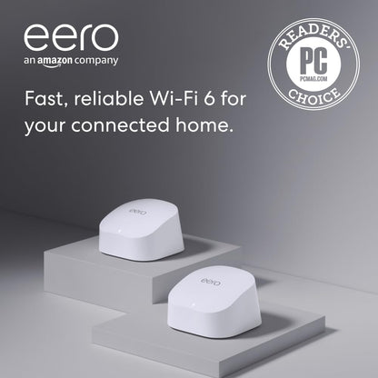 eero - 6 Dual-band Mesh Wi-Fi 6 System (2-pack) - White M110211