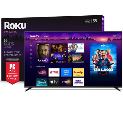 Roku - 55" Class Pro Series 4K QLED Mini-LED Smart RokuTV 55R8C5