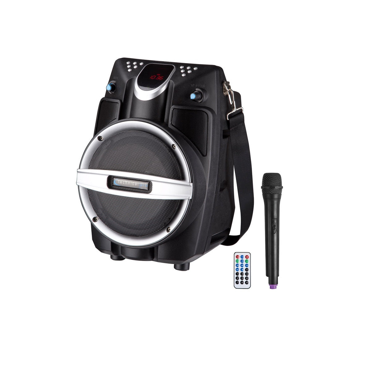 Technical Pro WASP550LBT 6.5" Rechargeable Battery Powered Bluetooth PA System Black