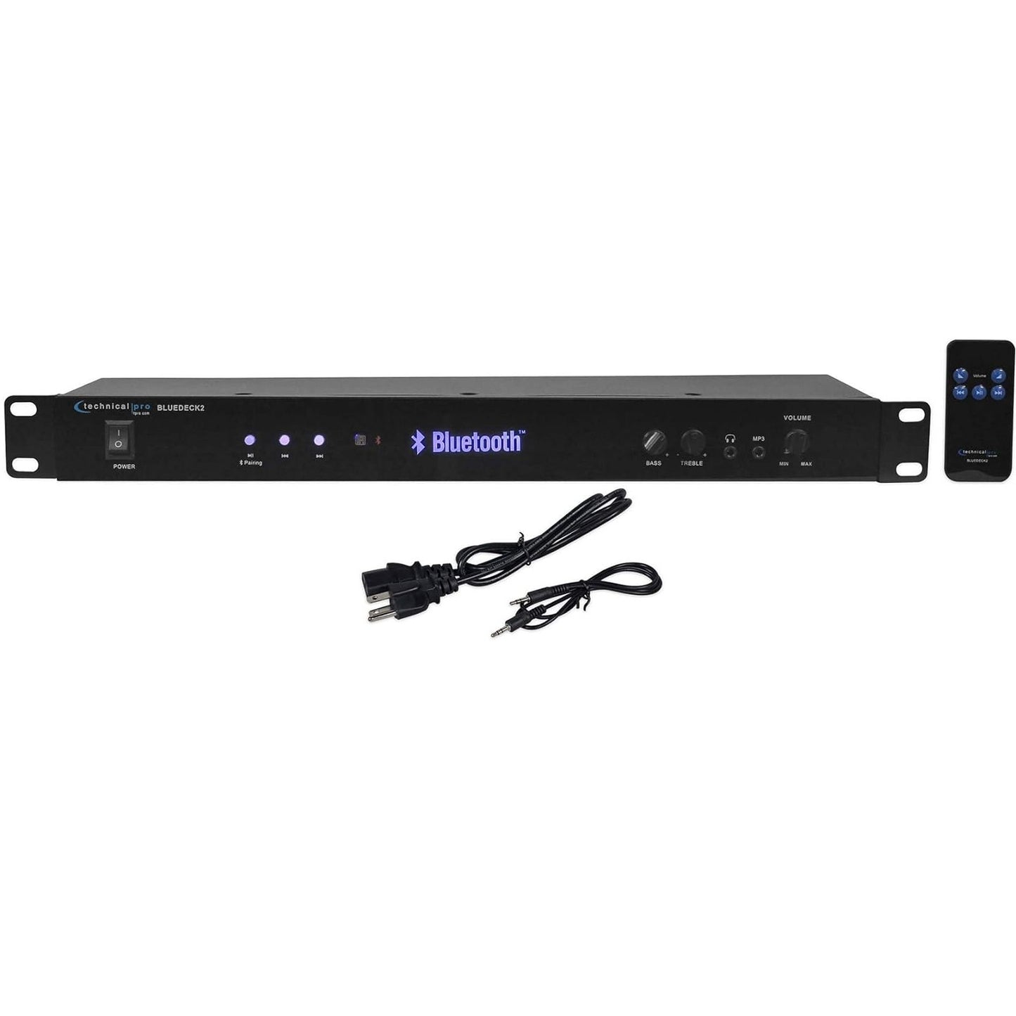 Technical Pro BLUEDECK2 Rack Mountable DJ/Pro Audio Bluetooth Receiver