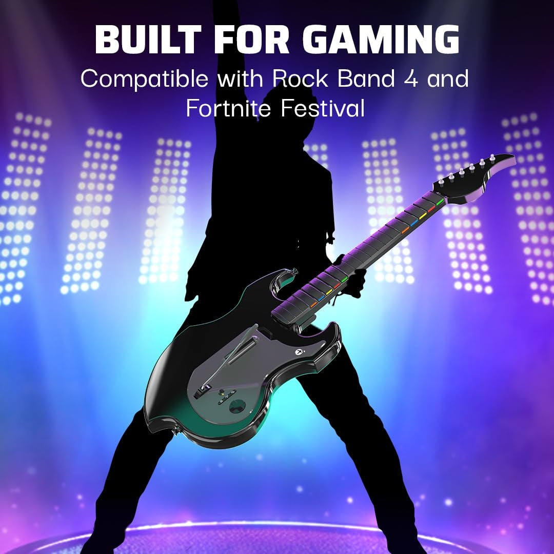 PDP - RIFFMASTER Wireless Guitar Controller For XBOX Series X|S, XBOX One & Windows 10/11 PC - Black