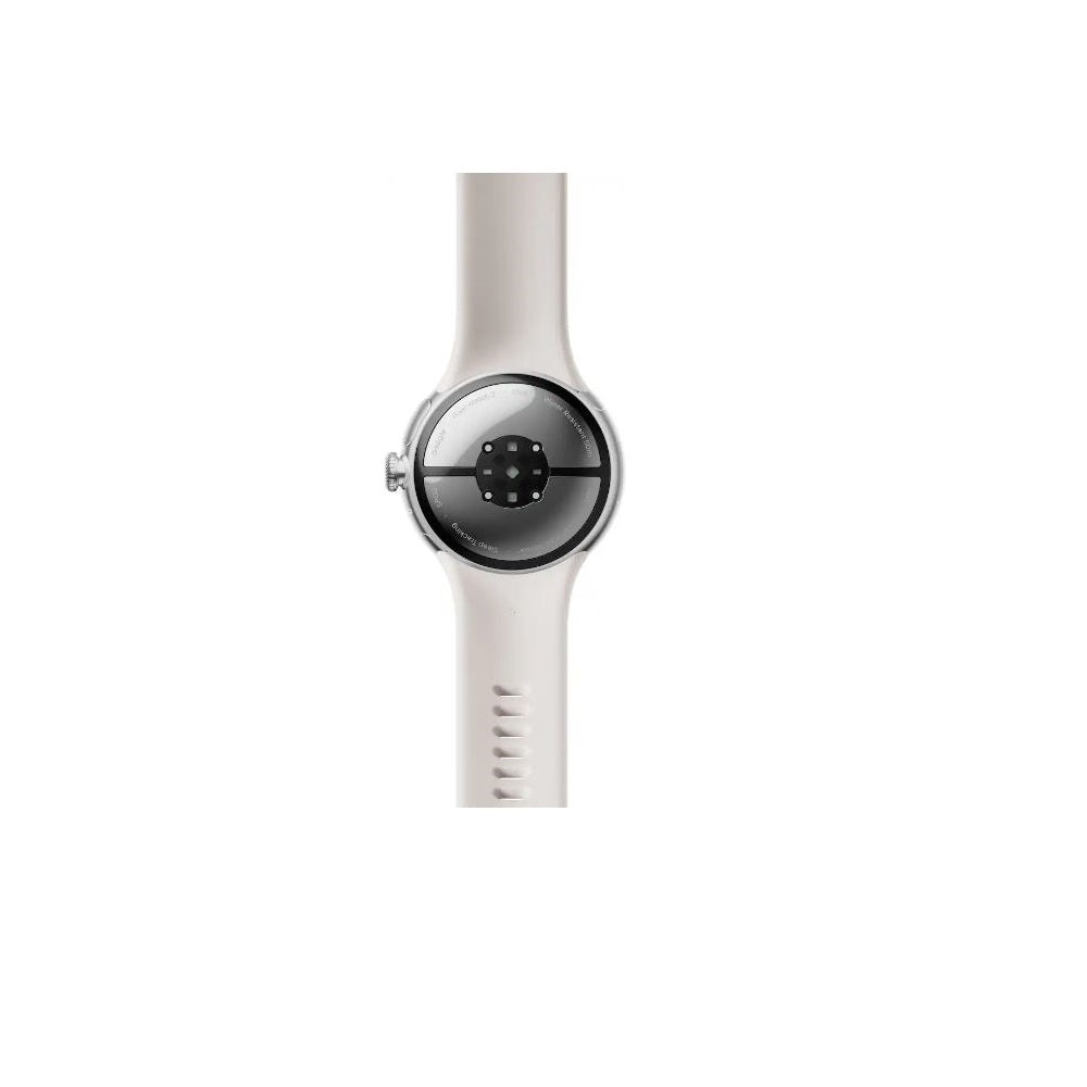 Google - Pixel Watch 2 Polished Silver Aluminum Case Smartwatch with Porcelain Active Band Wi-Fi - Polished Silver