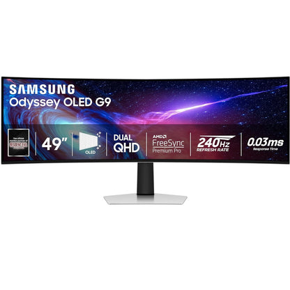 Samsung 49" 1440p 240Hz, 0.03ms Odyssey (G93SC) Series QD-OLED Curved Gaming Monitor LS49CG932SNXZA