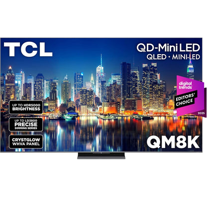 TCL - 85" Class QM8K Series 4K UHD HDR QD-Mini LED Smart TV with Google TV (2025)