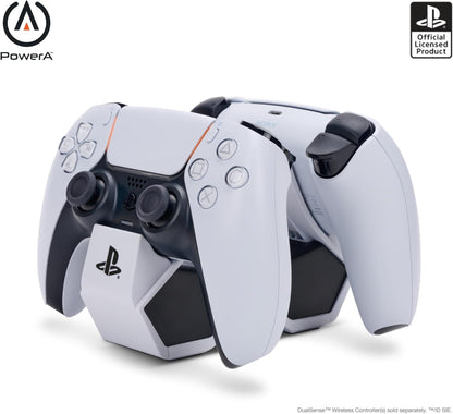 PowerA Twin Charging Station for PlayStation 5 DualSense Controller: USB Wall Charger
