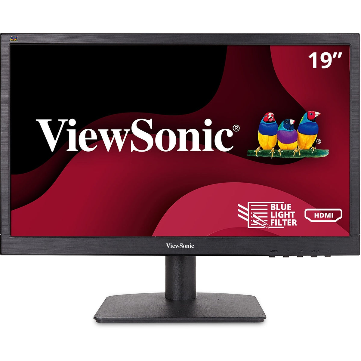 ViewSonic VA1903H 18.5" 1366 x 768 5ms LCD Monitor, DisplayPort VGA, HDMI Black