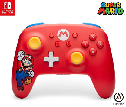 PowerA Core Wireless Controller for Nintendo Switch Mario Joy: Ergonomic Bluetooth Controller NSGP0309-01V