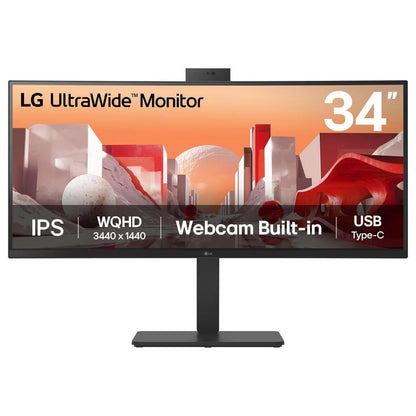 LG UltraWide 34BA85QE-I 34" 1440p 60Hz 5ms Curved Monitor with Webcam