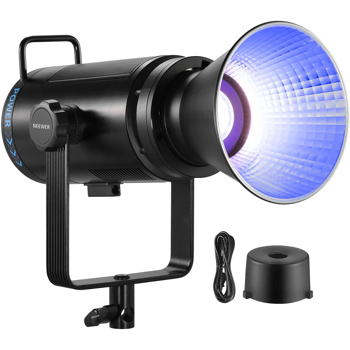 NEEWER CB200C 200W RGBWW COB LED Video Light, APP/2.4G 360° Color 2500K-7500K