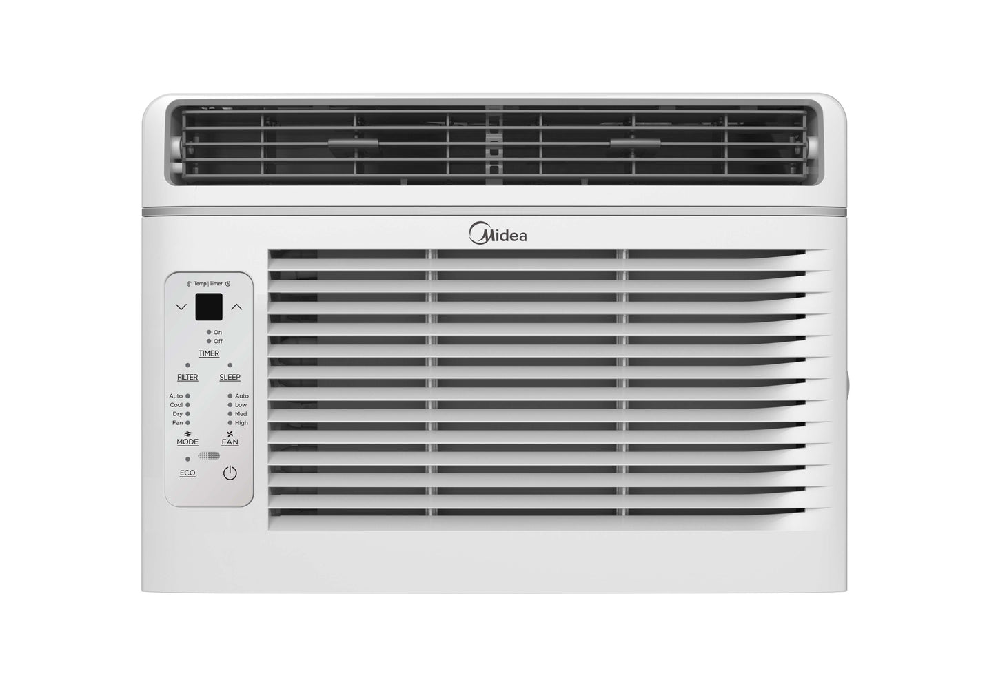Midea 6,000 BTU Window Air Conditioner with Remote Control, Cools up to 250 sq. ft., 3-In-1 technology: air conditioner, dehumidifier, and fan modes MAW06R1YWT-S