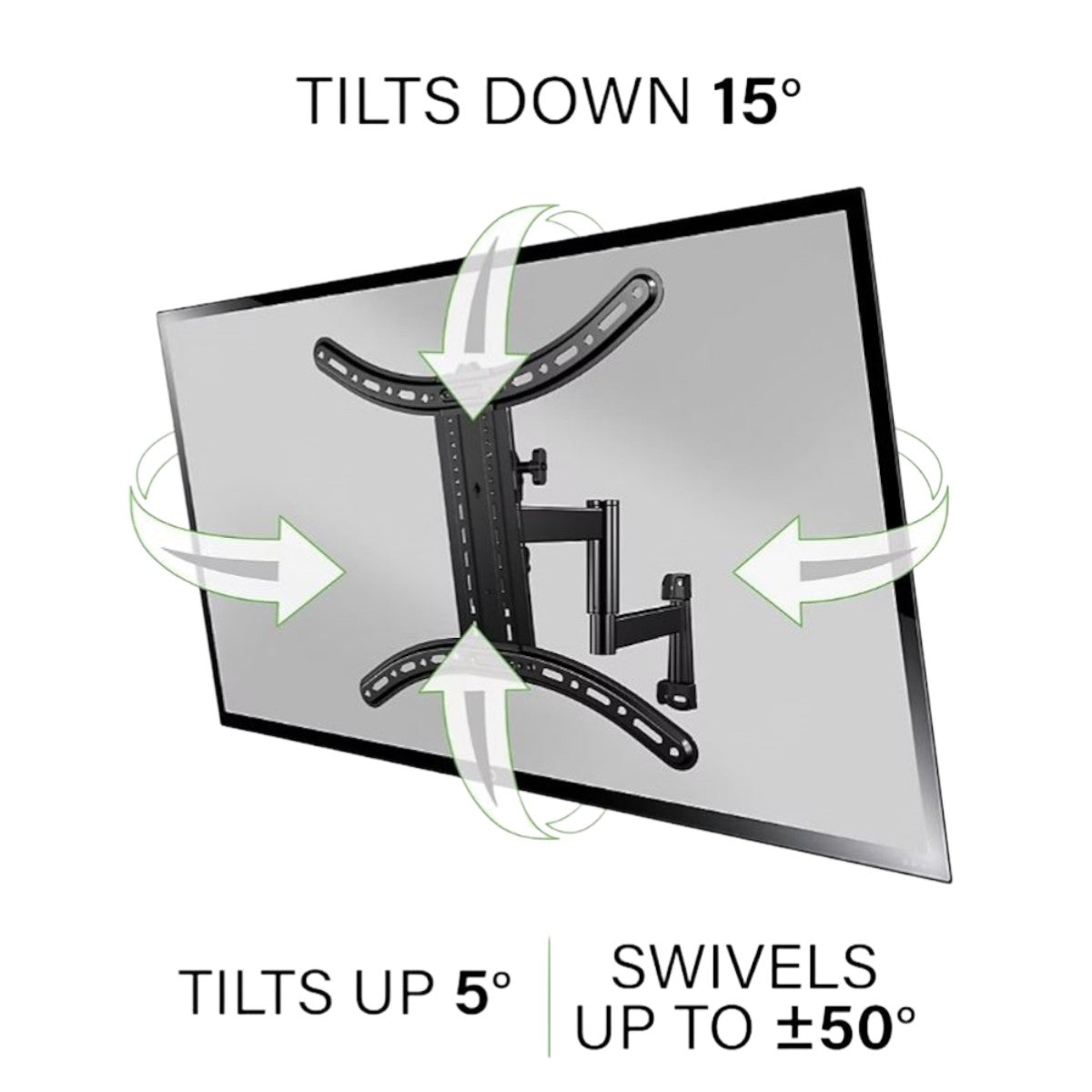 Sanus Decora Full-Motion TV Wall Mount for 26"-65" TVs, Perfect for mounting your TV in the corner, Safety-tested, UL-listed - DMF219-B1
