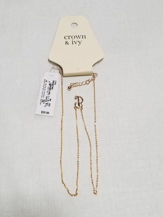 CROWN & IVY  NECKLACE WITH PENDANT