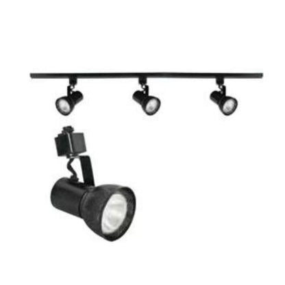 Luminance F2931-31 4 Foot Track Light Kit With 3 Mesh Heads - Black