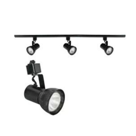 Luminance F2931-31 4 Foot Track Light Kit With 3 Mesh Heads - Black