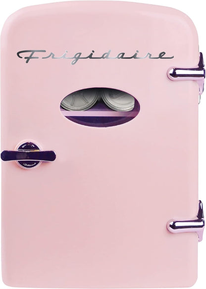 Frigidaire EEFMIS129-PINK-6COM 6 Can/ 4 liters Retro Mini Portable Fridge/Cooler