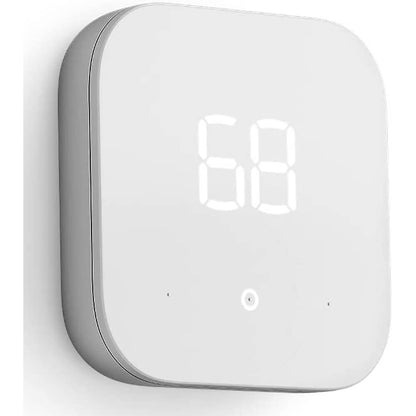 Amazon Smart Programmable Thermostat with Alexa, C-Wire Required - White B08J4C8871