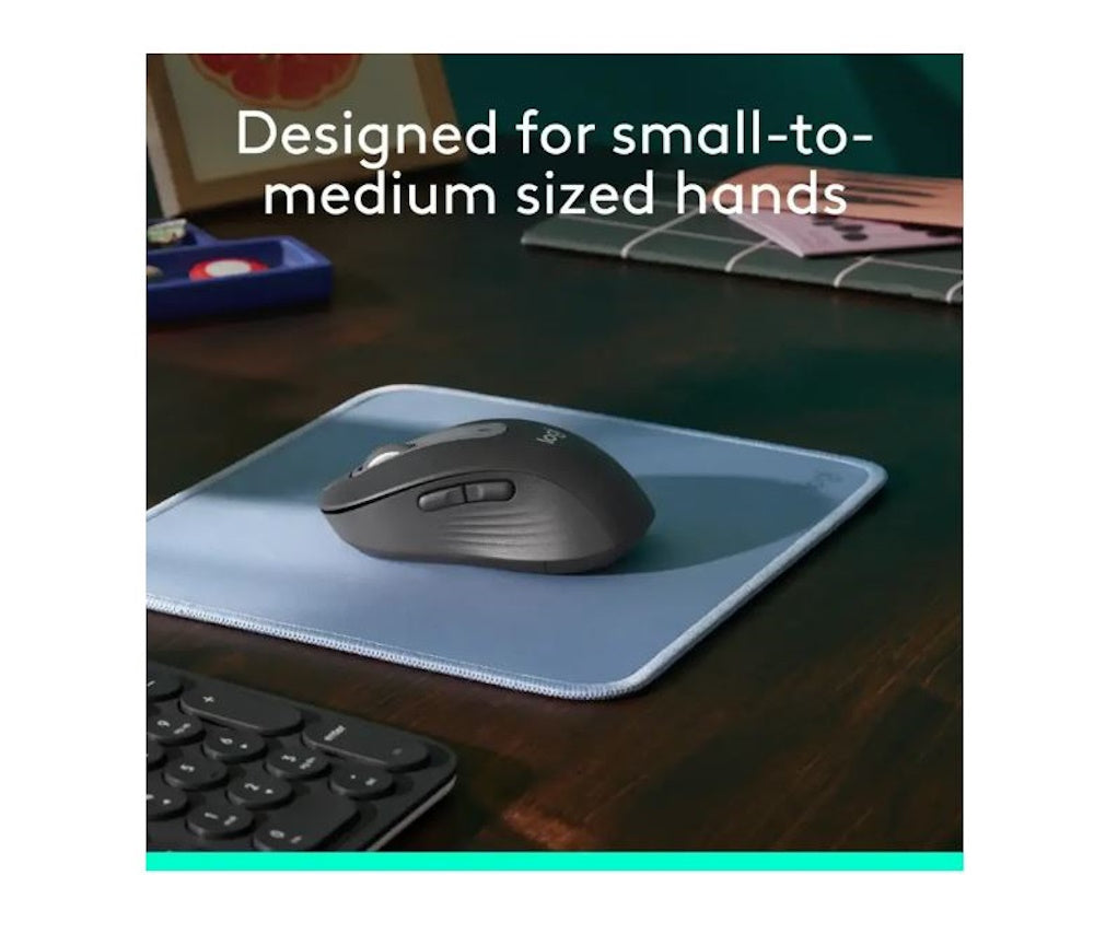 Logitech Signature M650L Wireless Optical Mouse Silent Clicks Graphite 910-007636