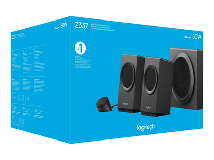Logitech Z337 Bold Sound Bluetooth Wireless 2.1 Speaker System for Computers, Smartphones and Tablets