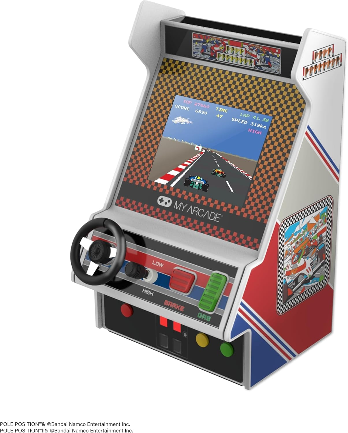 My Arcade Pole Position Racing Player: Retro Mini Arcade Game Console with 2 Games DGUNL-7022