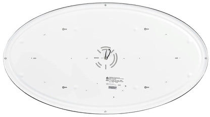 Sunset Lighting Flush Mount White Acrylic Lens Shades, Bright Satin Nickel Finish F9880-80