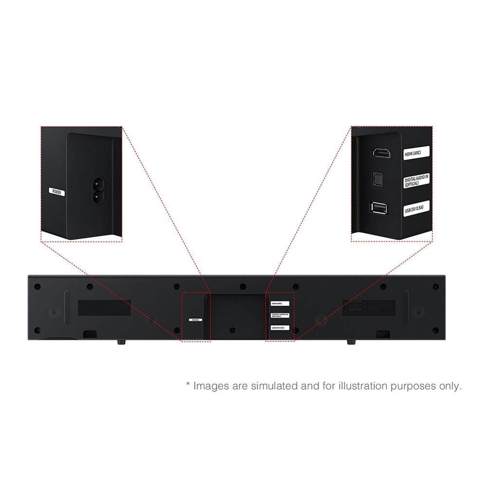 Samsung B-series HW-B400F 2.0 Channel Soundbar with Built in Subwoofer Black