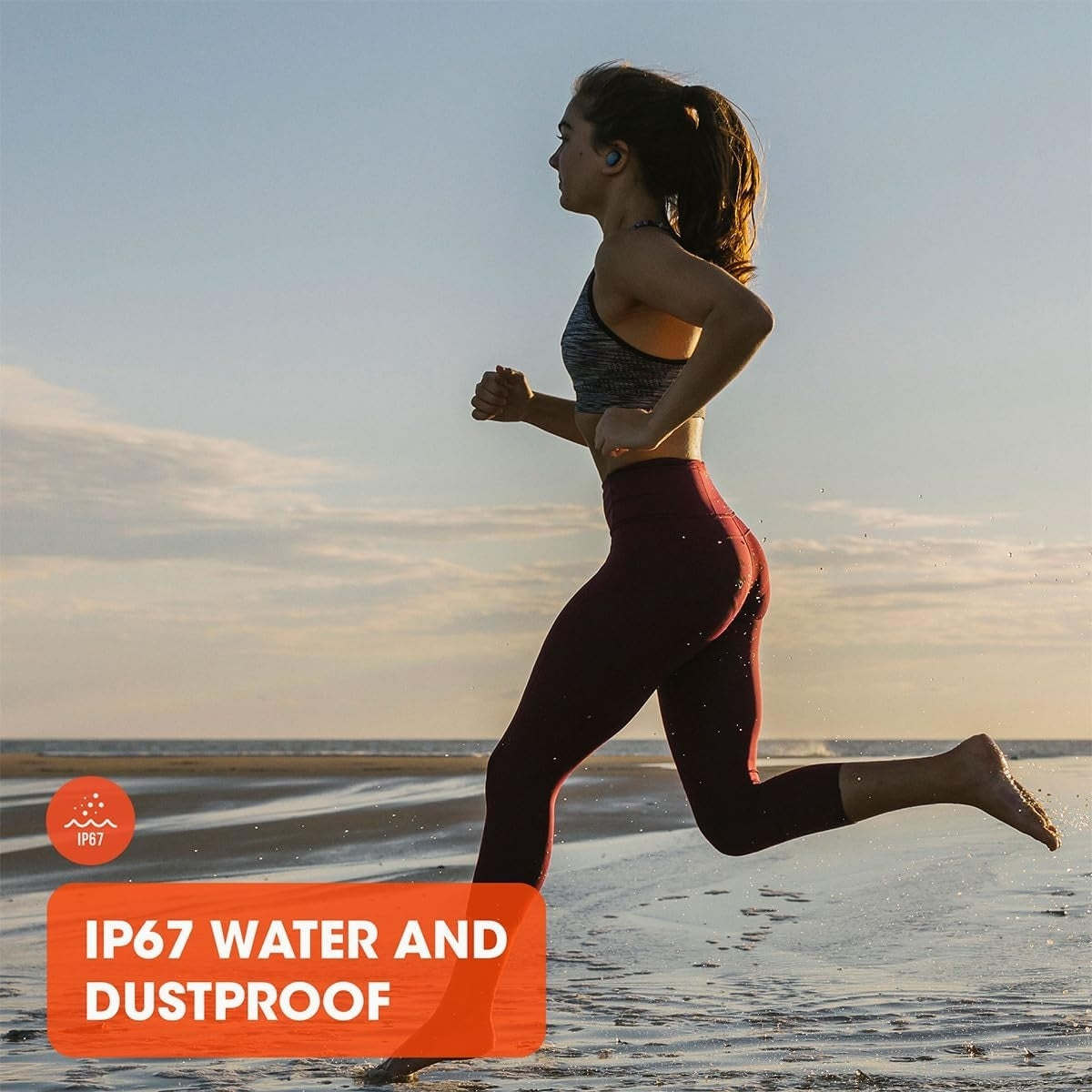 JBL Endurance Race Waterproof Wireless Earbud Headphones Black JBLENDURACEBLKAM