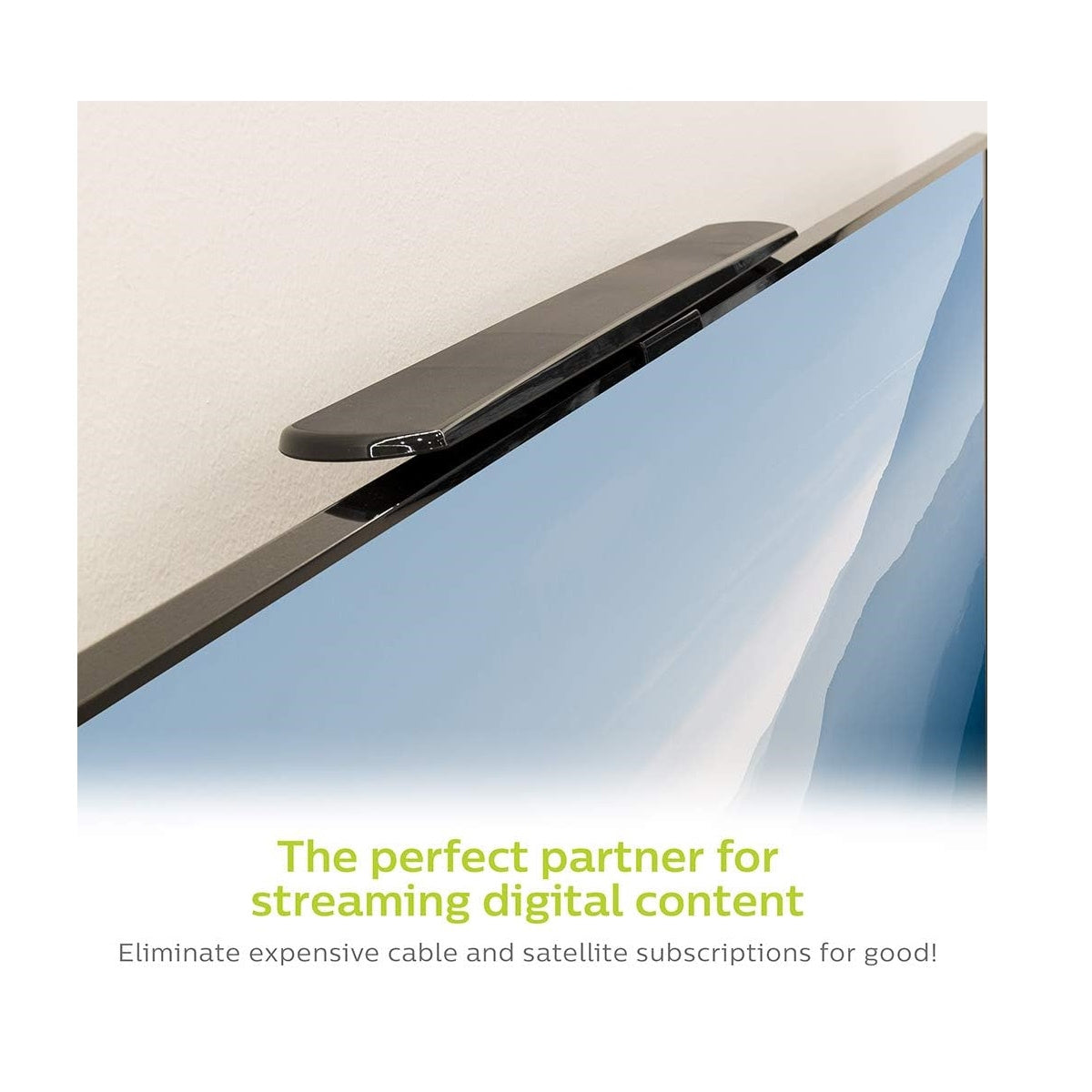 Philips Indoor Amplified HDTV Antenna, Long Range, VHF UHF 1080P 4K, SDV7219N/27