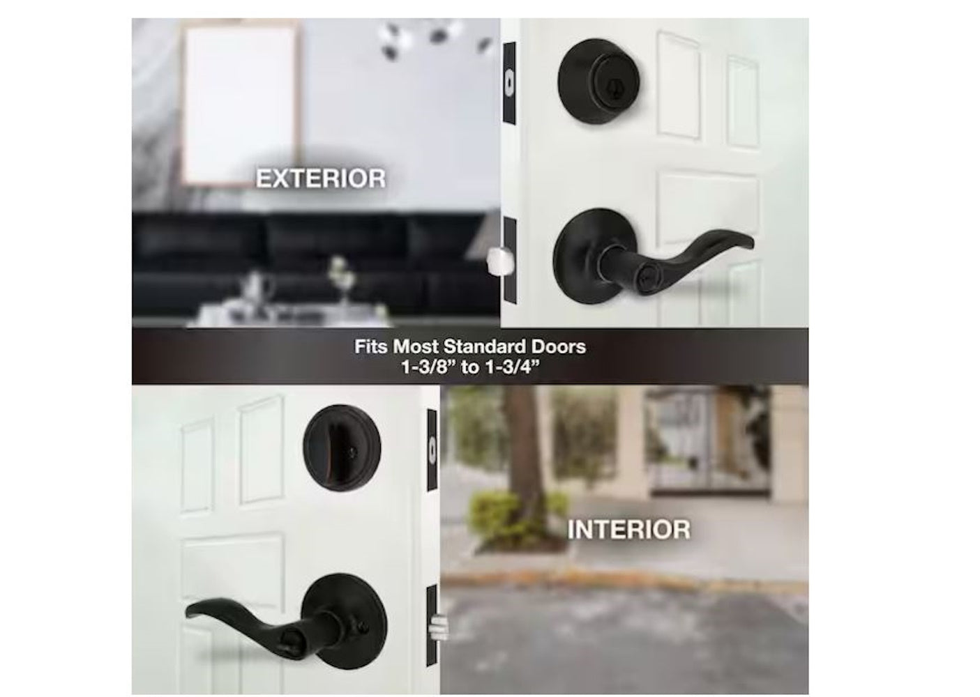 Defiant Naples Aged Bronze Combo Pack with Single Cylinder Deadbolt, ANSI Grade 3 (Good), Steel, for Residential
