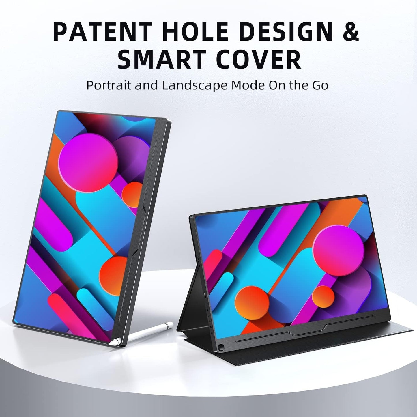 UPERFECT MDS-15608 Portable Monitor, 15.6" IPS HDR 1920X1080 FHD Eye Care Travel Screen USB C Gaming Monitor