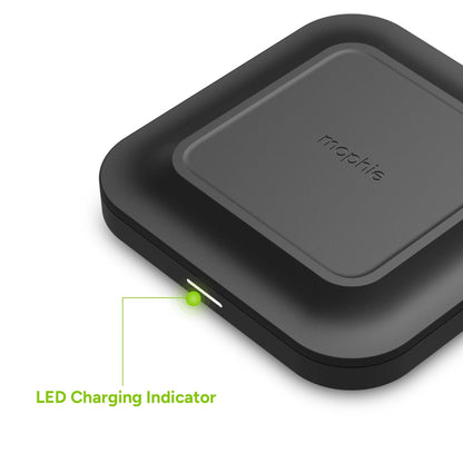 Mophie Wireless Charge base 15W - Black, w/ 20W power adapter WRLS-PAD-15W