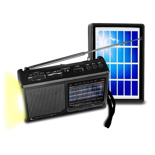 Technical Pro R400 Solar Powered AM/FM/Shortwave Portable Radio with Flashlight