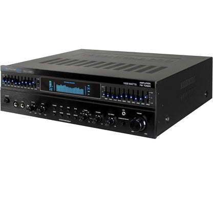 Technical Pro RX113BT 1500w Bluetooth Home Receiver Amplifier Amp w/ 10 Band EQ