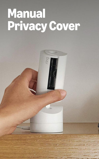 Ring - Pan-Tilt Indoor Security Cam with 360° Horizontal Pan Coverage, Live View & Two-Way Talk, and HD Video - White