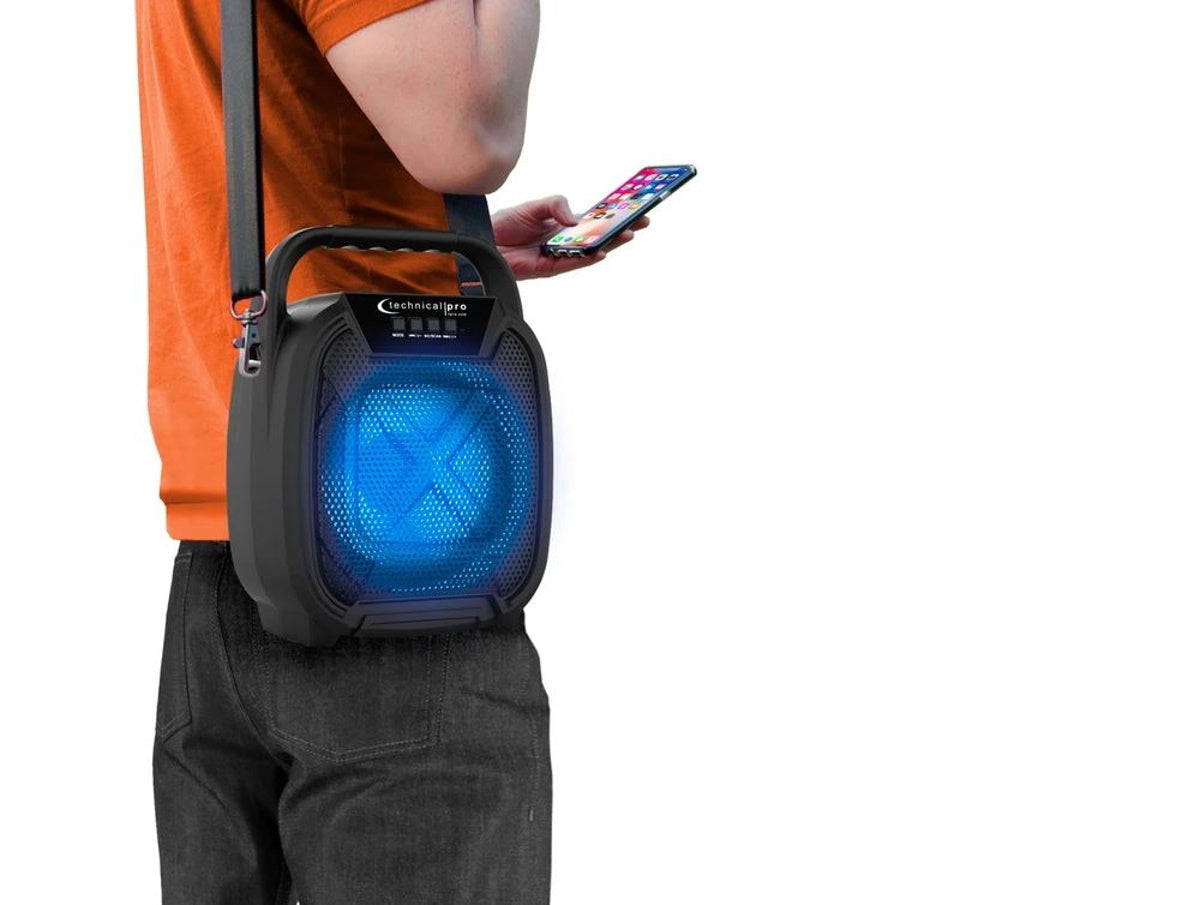 Technical Pro SPARK65 Rechargeable LED Bluetooth Speaker with TWS