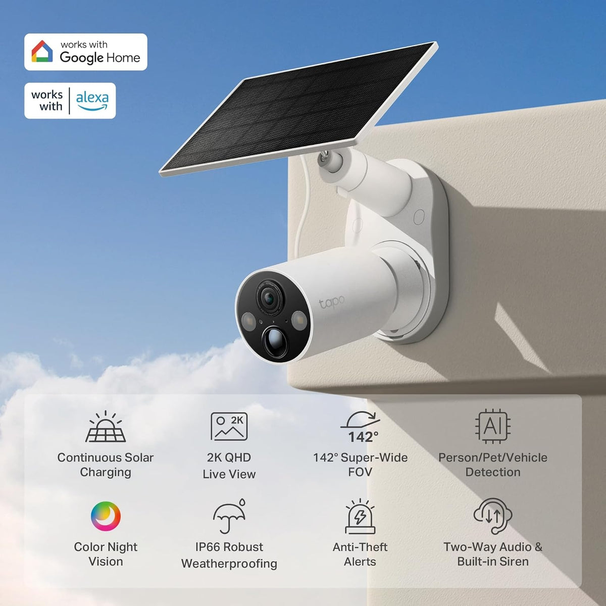 TP-Link Tapo C425 V2 Solar-Powered Smart Wire-Free Security Camera Kit