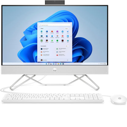 HP 24-cb0110 24" All-in-One Computer, Intel Celeron J4025, 4GB/ 256GB SSD, Win11 Home, Snow White, 577C4AA#ABA