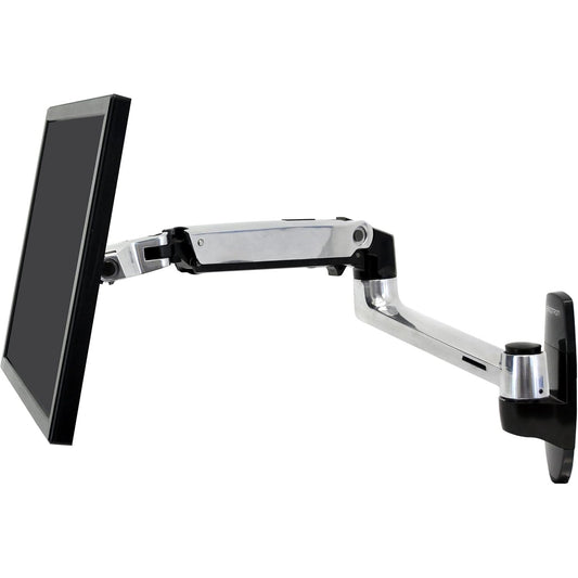 Ergotron LX Wall Mount Monitor Arm Polished Aluminum 45-243-026