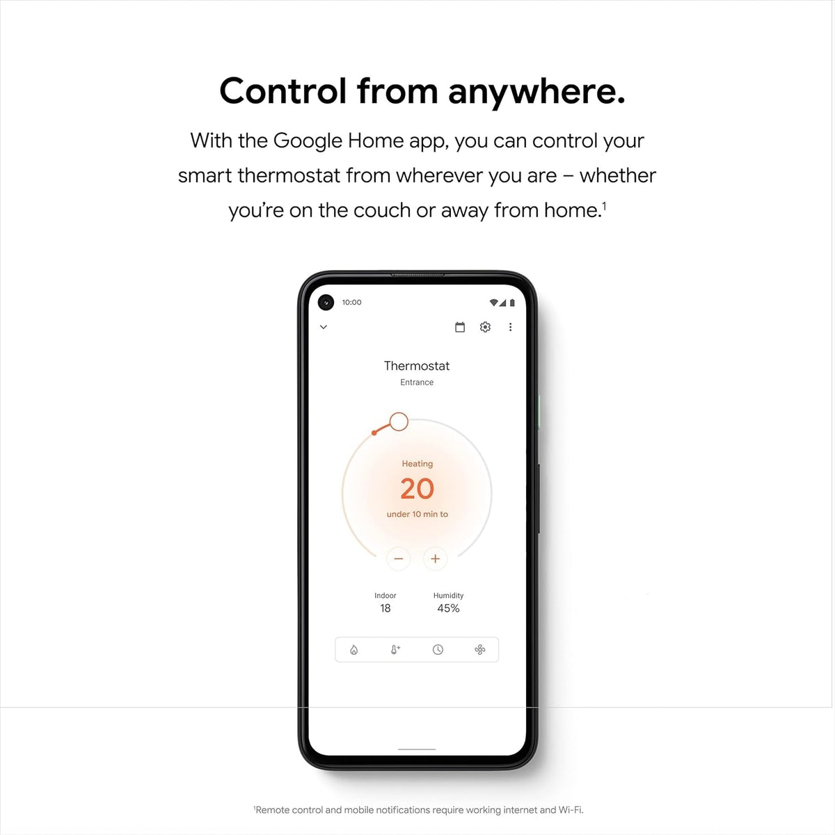 Google Nest Smart Programmable Wi-Fi Thermostat Snow GA01334
