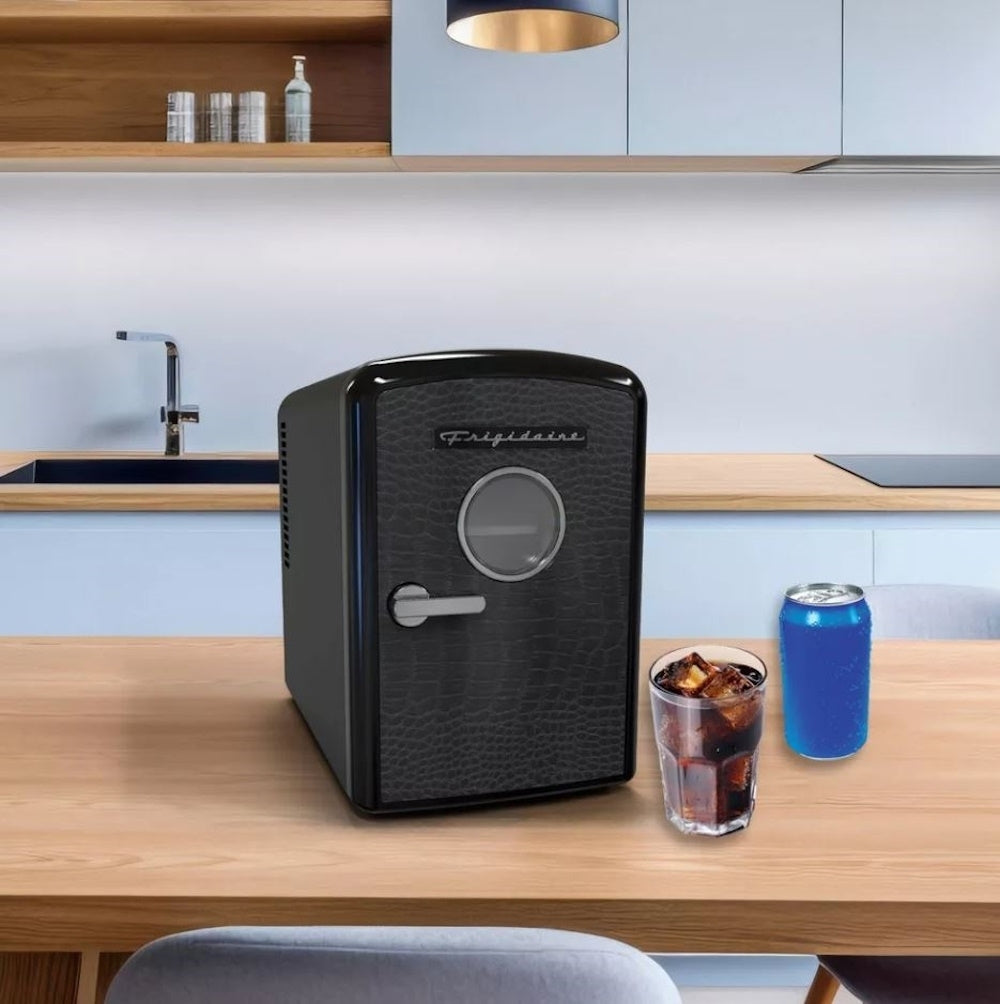Frigidaire 9-Cans/6L Crocodile Beverage Freestanding Mini Fridge EFMIS181-BLACK