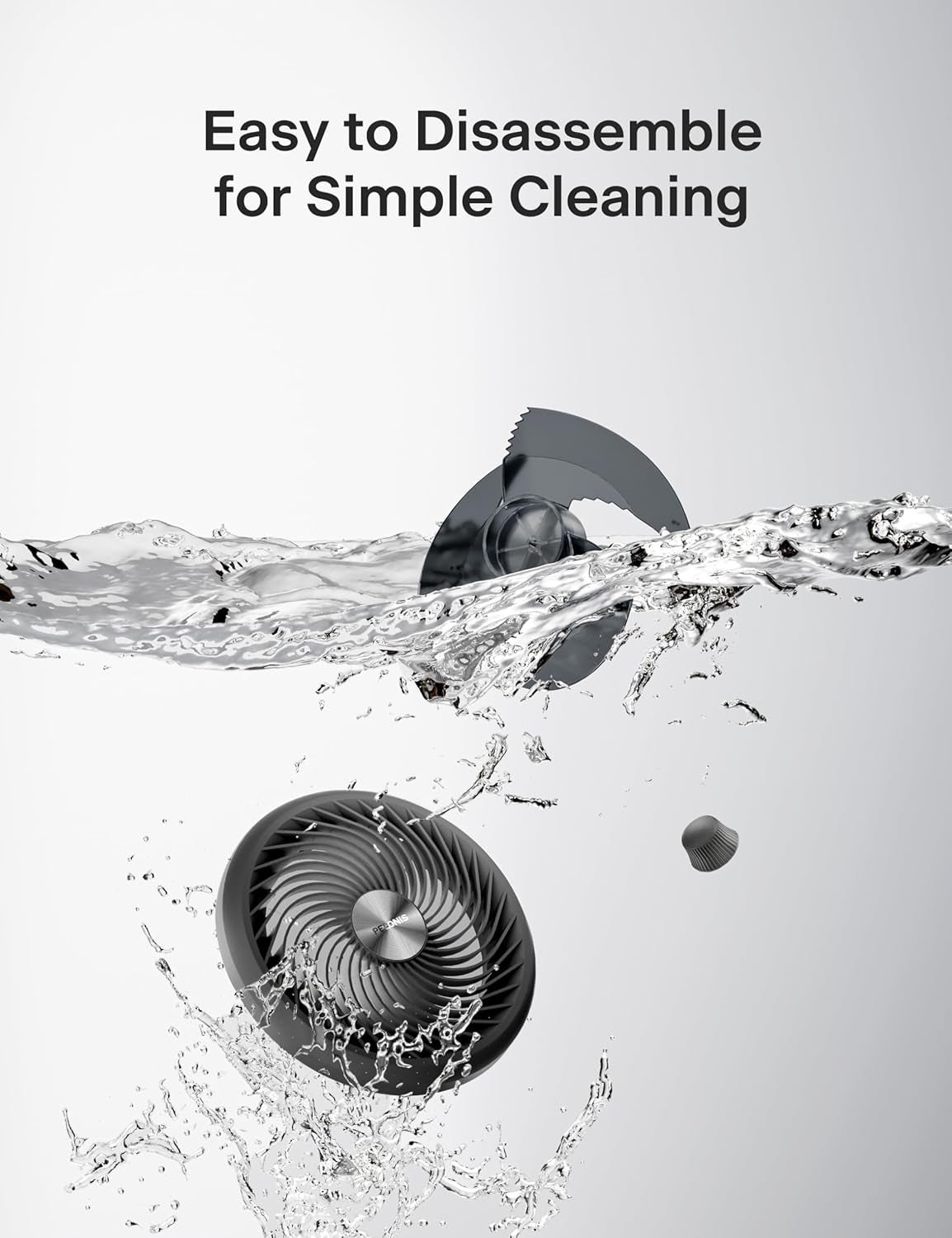 Pelonis Pedestal Fan, Air Circulator, Ultra OmniFlow (135°+90°Auto Oscillation), Quiet Floor Fan with 3 Speeds, Remote PSFAS07R2ALG